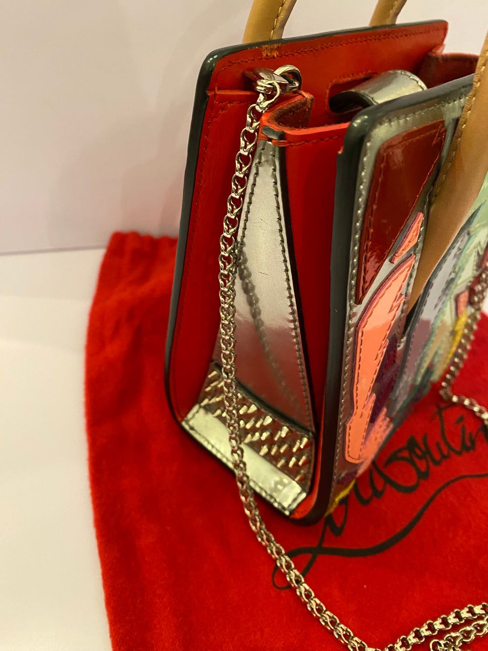 Pre Loved Christian Louboutin Paloma Sacola in Multicoloured Patent **reserved AG**