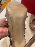Pre Loved Valentino Garavani Rock Stud Nude Heels UK 8