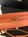 Pre Loved Chanel Lambskin Camera Bag in Dusky Pink - Excellent SALE