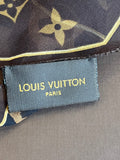 Pre Loved Louis Vuitton Brown Monogram & Leopard Silk Scarf