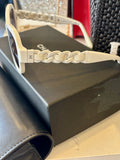 Pre Loved Chanel white acetate rectangle sunglasses