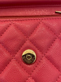 Pre Loved Chanel Mini Wallet on Chain in Pink 2020 (excellent)