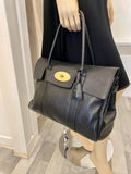 Mulberry Black Grained Leather Bayswater
