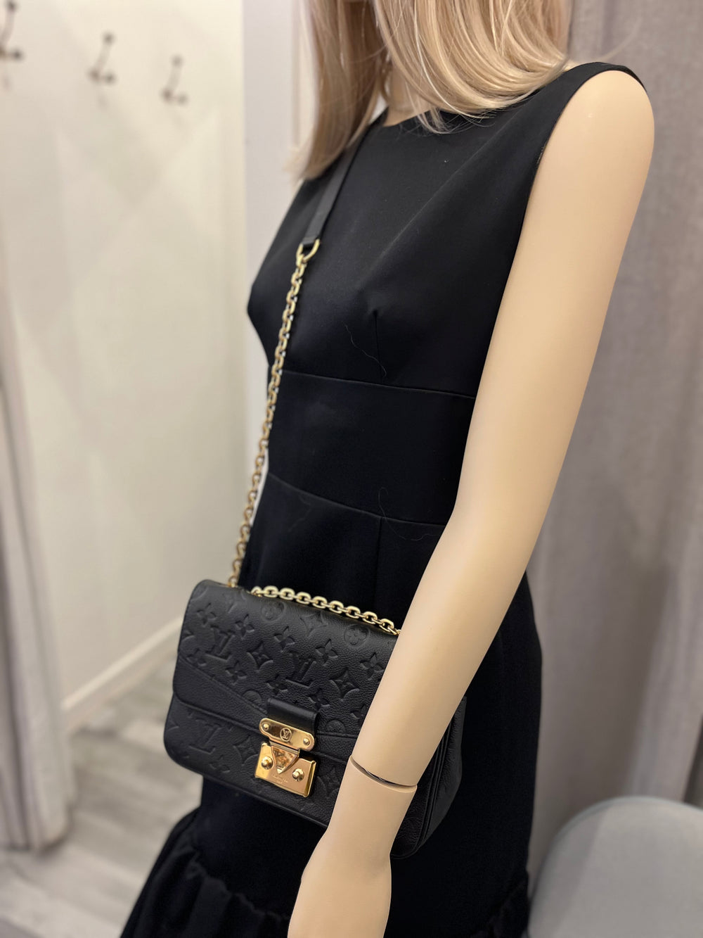 Pre Loved Louis Vuitton Marceau Bag in Black Empreinte Leather
