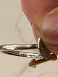 Pre Loved Tiffany & Co Silver Heart and 18ct Gold Lovestruck Ring (excellent)