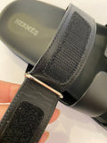 Hermes Black Leather Chypre Sandals uk1 (new)