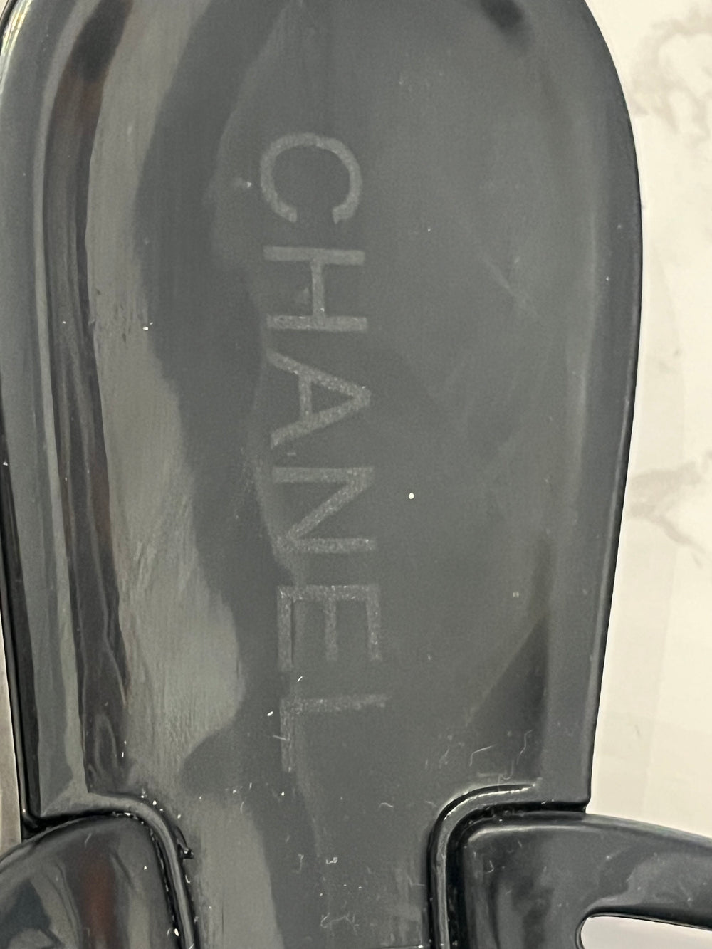 Pre Loved Chanel Black & Cream Camellia Sandals UK 4