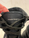 Pre Loved Alexander McQueen Pearl & Crystal Embellished “Tread” Combat Boots UK 7