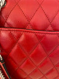 Pre Loved Mulberry Small Darley in Quitled Scarlet Red Leather (new)