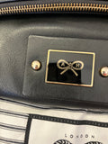 Pre Loved Anya Hindmarch Black Leather Crossbody Bag with Tassel
