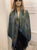 Pre Loved Hermes Cliquetis Dip Dye Silk Shawl (excellent)