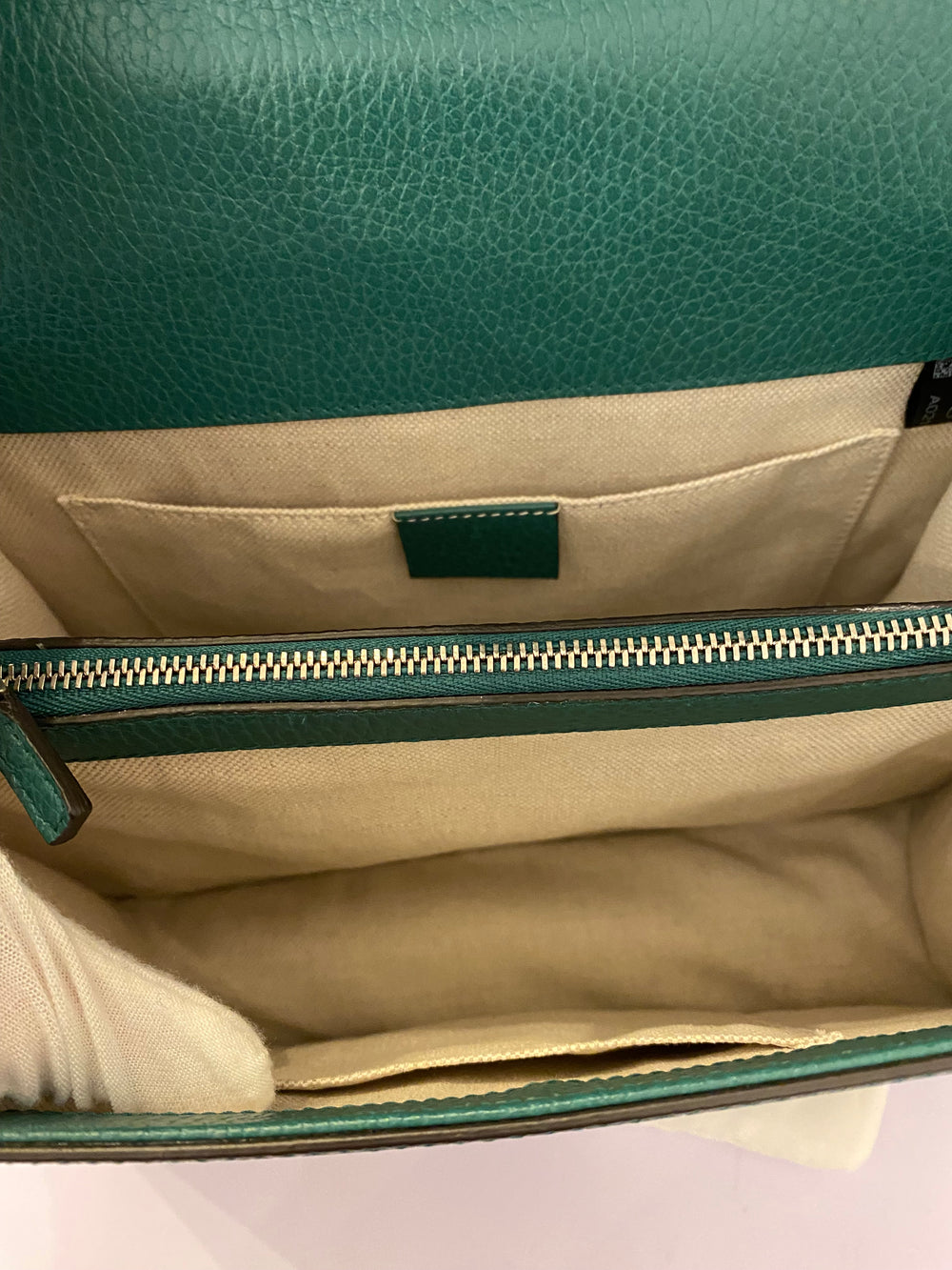 Pre Loved Gucci Green Leather Medium Dionysus Bamboo Top Handle (excellent)