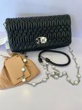 Pre Loved Miu Miu Black Crystal Matelasse Shoulder/Cross Body/Clutch Bag (new)