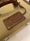 Pre Loved Prada Vintage Cloth and Leather Vanity Case