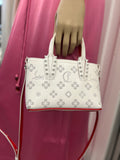 Pre Loved Christian Louboutin Cabata Nano Bag in White - excellent