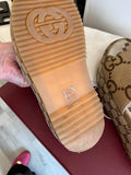 Pre Loved Gucci Platform Slide Sandals in Beige UK4 -fit UK 5 (excellent)