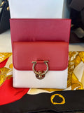 Pre Loved Salvatore Ferragamo Gancini two -tone leather wallet  (new)