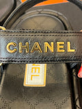 Pre Loved Chanel Black Leather Dad Sandals UK 5.5 (new)