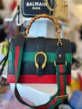 Pre Loved Gucci Tricolour Large Dionysus Bamboo Top Handle