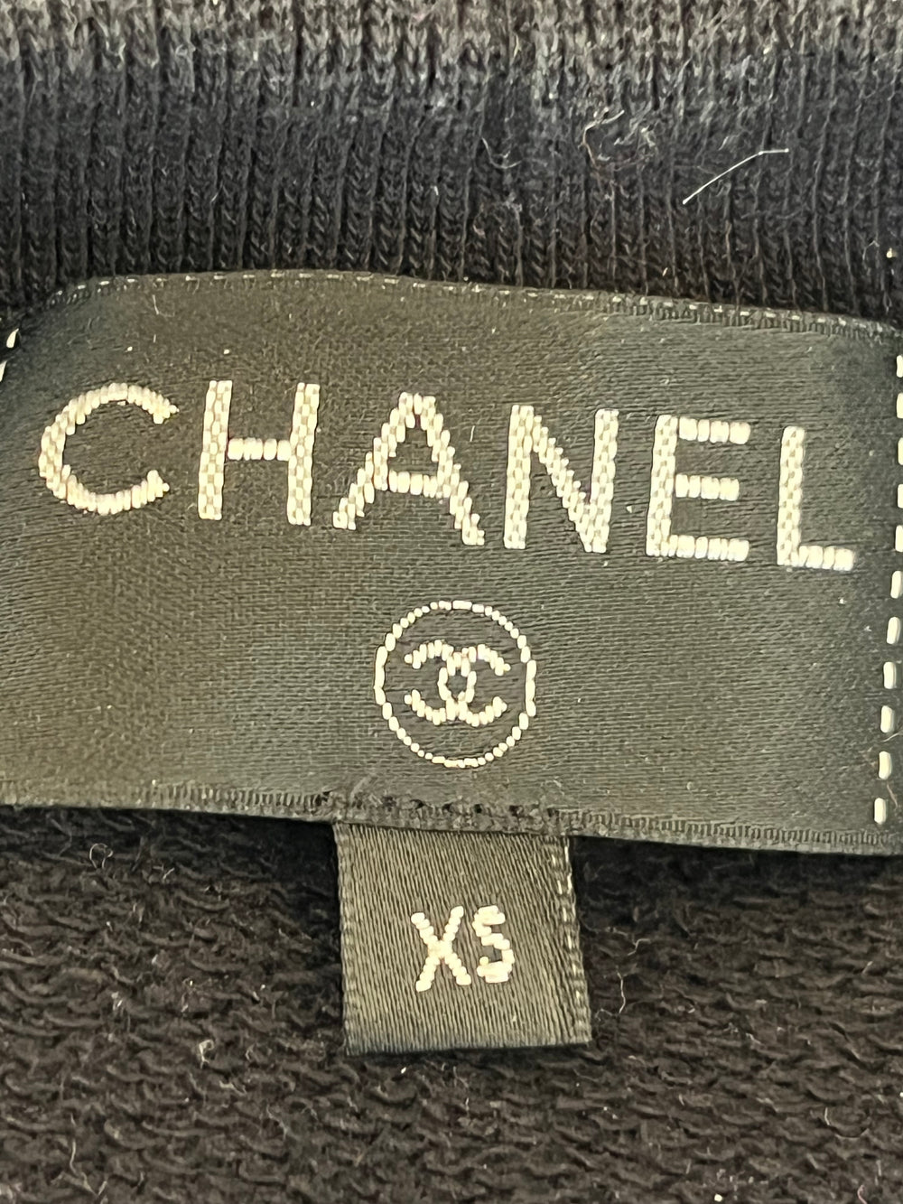 Pre Loved Chanel Coco Embellished Black Sweatshirt Size S (relisted)