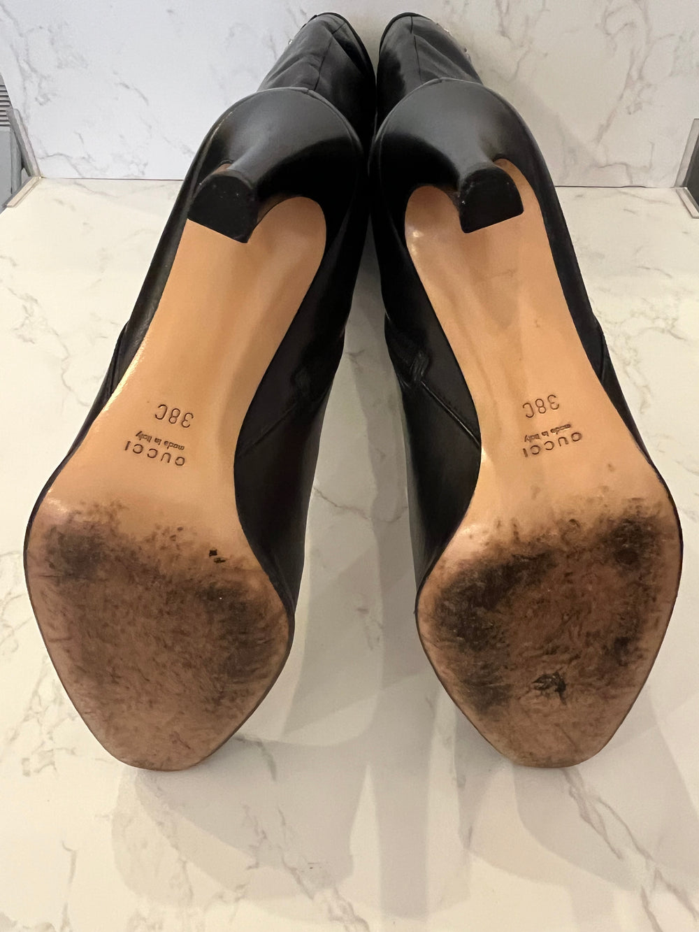 Gucci Knee Length Heeled Boots Size UK5 (excellent)