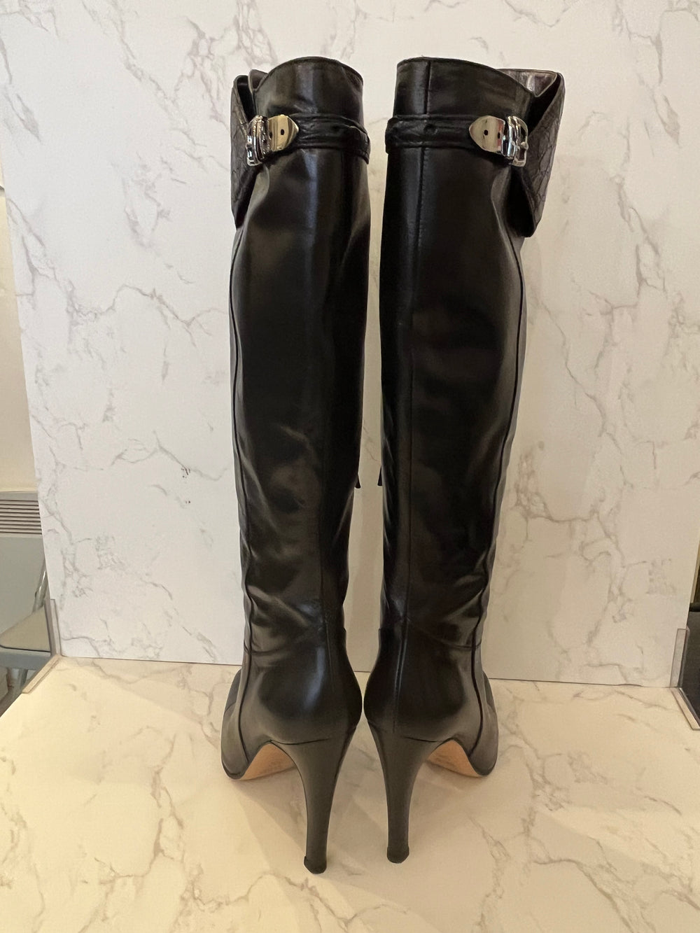 Gucci Knee Length Heeled Boots Size UK5 (excellent)