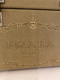 Pre Loved Prada Vintage Cloth and Leather Vanity Case