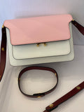 Pre Loved Marni Tri Colour Trunk Bag  (burgandy/pink/white) Excellent