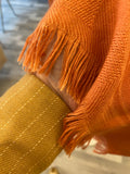 Hermes New Libris Cashmere & Silk Stole in Peach