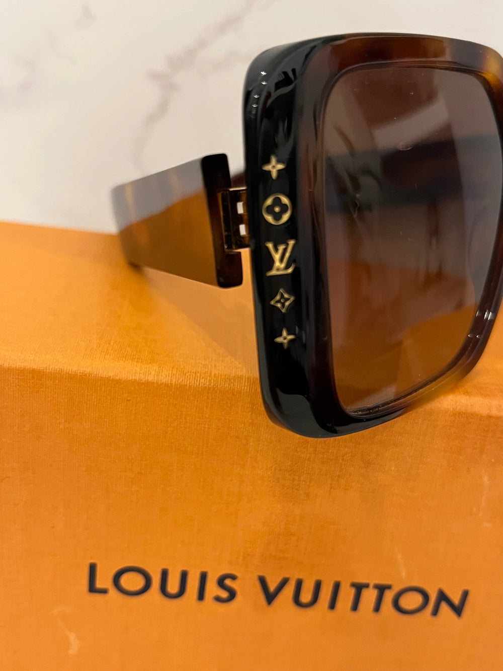 Pre Loved Louis Vuitton Square Tortoishell sunglasses (as new) Reserved