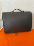 Pre Loved Hermes Sac a Depeches Briefcase 40 in Black Grained Leather year 1986