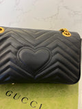 Pre Loved Gucci Marmont Shoulder Bag in Black