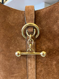 Pre loved Strathberry Kite Suede Hobo in tan suede , gold tone hardware, **reserved S**