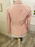 Pre Loved Balmain Double Breasted Pink Wool Blazer size 42 UK14 (excellent)