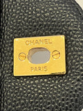 Pre Loved Chanel Classic Maxi Double Flap Bag in Black Caviar Leather