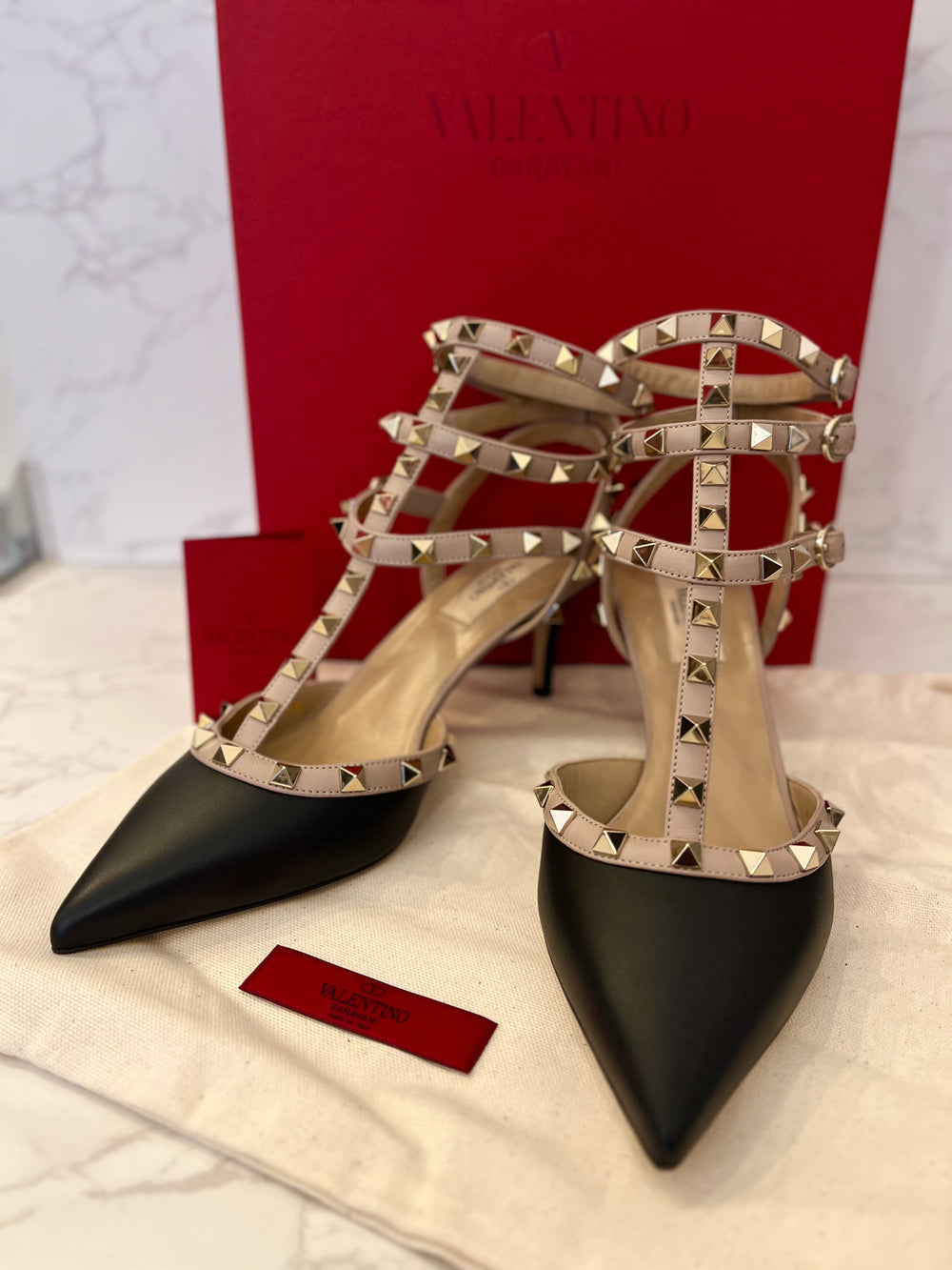 Pre Loved Valentino Garavani Rock Stud Kitten Heels UK 6 (New)