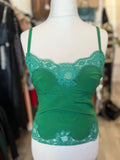 Pre Loved Dolce & Gabbana Green Lace Top size 38 fits U.K. 6-8