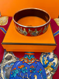 Pre Loved Hermes Qu'Importe Le Flacon Wide Enamel Bangle (excellent)