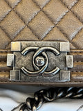 Chanel Medium Boy Bag in Dark Gold Metallic