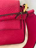 Pre Loved Fendi Baguette in Cerise Nappa Embossed Leather