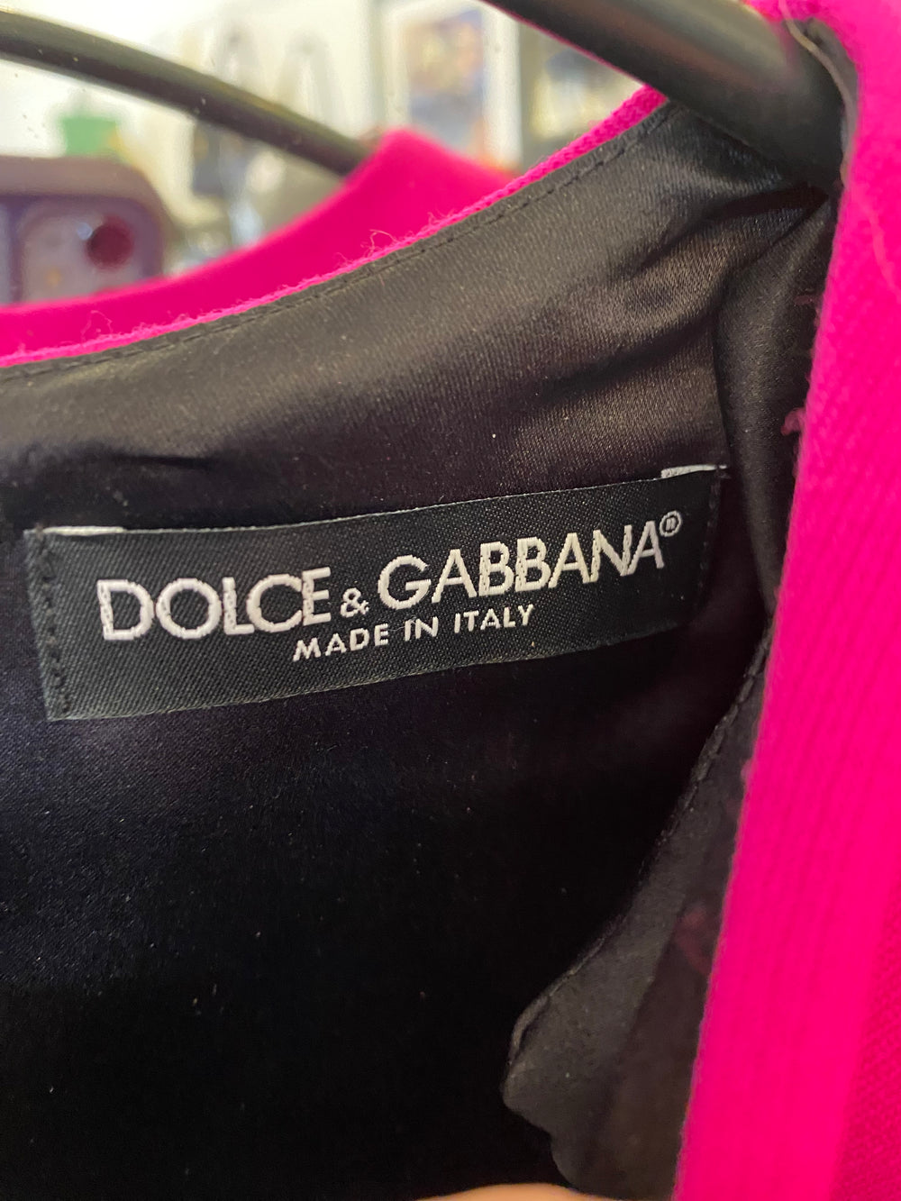 Pre Loved Dolce & Gabbana Pink Wool Crepe Mini Dress Size 42 uk10 (new)