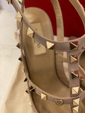Pre Loved Valentino Garavani Rock Stud Nude Heels UK 8