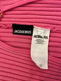 Jacquemus Pink Ribbed Cardigan Fr 34 UK 6