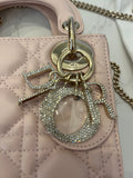 Pre Loved Lady Dior Mini Handbag in Powder Pink with Diamantés (new)