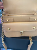 Pre Loved Chanel Mini Messenger bag in Beige caviar leather  - Excellent