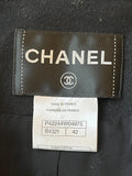 Pre Loved Chanel Green Tweed & Black Double Layer Jacket size FR42Fit (fits uk12)