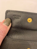 Pre Loved Prada Black Saffiano Leather Card Holder/ Coin purse