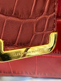 Pre Loved Alexander McQueen Heroine Red Croc Handbag