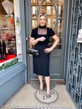 Pre Loved Dolce & Gabbana Black  Lace Dress Size46 fits uk10