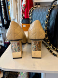 Chanel Quilted Block Heels UK 5.5